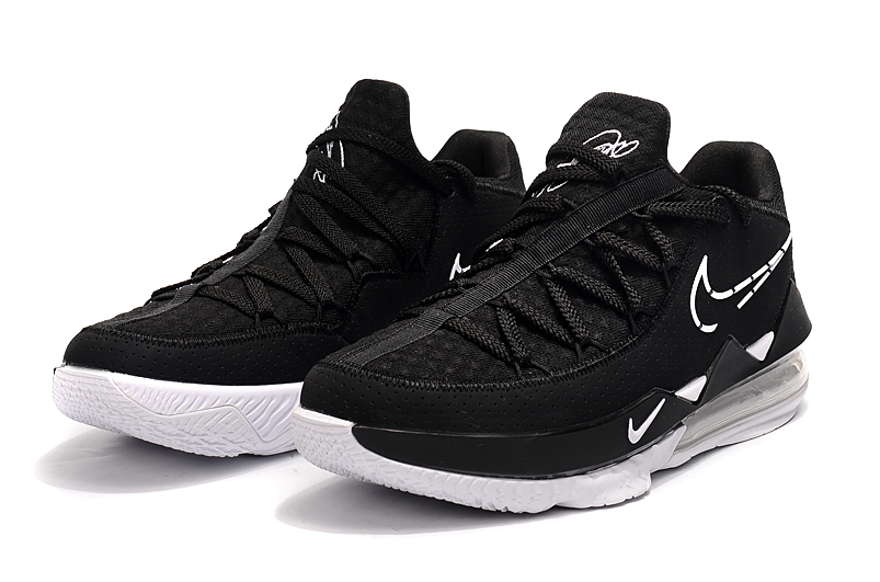 2020 Nike LeBron 17 Low Black White Basketball Shoes - Click Image to Close